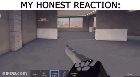 A Screenshot Of A Video Game With The Words " My Honest Reaction " At The Top GIF