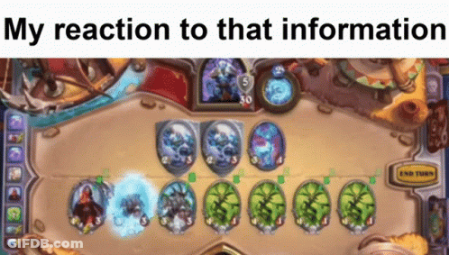 A Screenshot Of A Video Game With The Words My Reaction To That Information Below It GIF