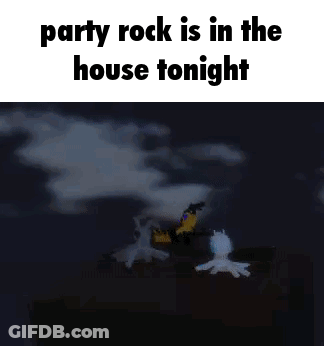 A Screenshot Of A Video Game With The Words `` Party Rock Is In The House Tonight '' GIF