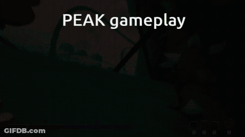 A Screenshot Of A Video Game With The Words Peak Gameplay Above It GIF