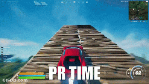 A Screenshot Of A Video Game With The Words " Pr Time " At The Top GIF