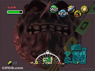 A Screenshot Of A Video Game With The Words Shoot Return GIF