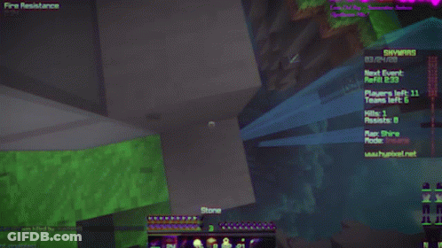A Screenshot Of A Video Game With The Words Skywars On It GIF