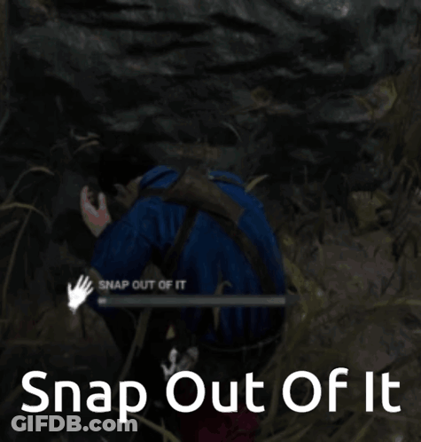 A Screenshot Of A Video Game With The Words Snap Out Of It GIF