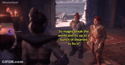 A Screenshot Of A Video Game With The Words So Mages Break The World GIF