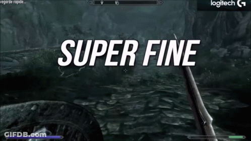 A Screenshot Of A Video Game With The Words Super Fine Super Cool GIF