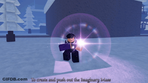 A Screenshot Of A Video Game With The Words To Create And Push Out The Imaginary Mass GIF