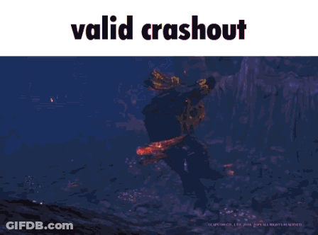 A Screenshot Of A Video Game With The Words Valid Crashout Above It GIF
