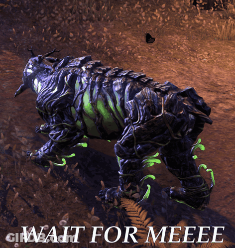 A Screenshot Of A Video Game With The Words Wait For Meeeee On The Bottom GIF