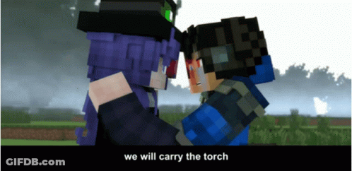 A Screenshot Of A Video Game With The Words We Will Carry The Torch At The Bottom GIF