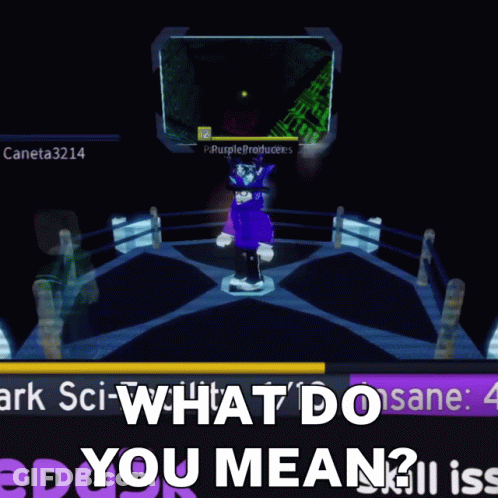 A Screenshot Of A Video Game With The Words " What Do You Mean " On The Bottom GIF