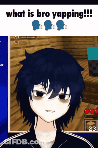 A Screenshot Of A Video Game With The Words " What Is Bro Yapping " GIF