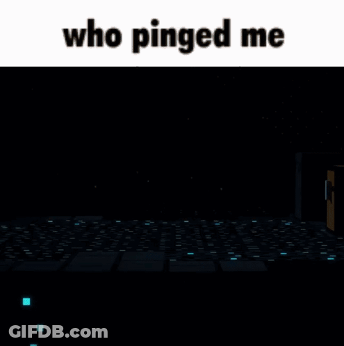 A Screenshot Of A Video Game With The Words Who Pinged Me Above It GIF