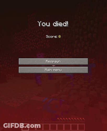 A Screenshot Of A Video Game With The Words You Died GIF