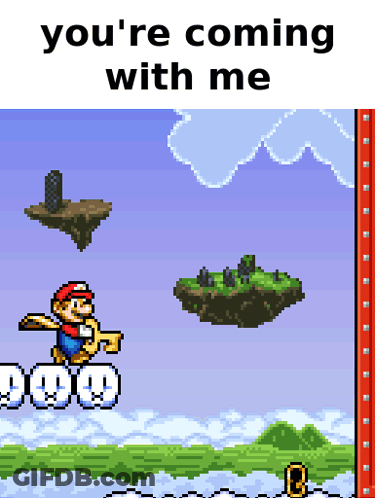 A Screenshot Of A Video Game With The Words " You 'Re Coming With Me " On The Bottom GIF