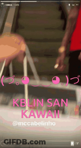 A Screenshot Of A Video That Says Kbln San Kawaii On It GIF