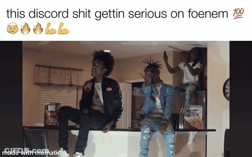 A Screenshot Of A Video That Says This Discord Shit Gettin Serious On Foenem 100 GIF