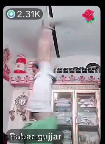 A Screenshot Of A Video With Babar Gujjar Written On The Bottom GIF
