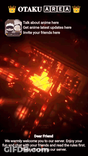 A Screenshot Of A Website Called Otaku Area With A Crown On It GIF