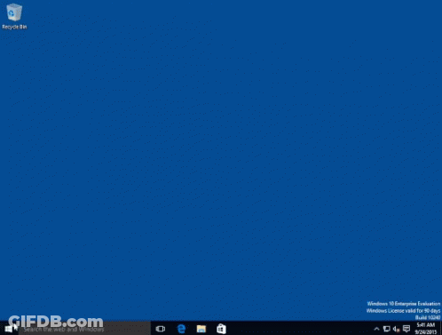 A Screenshot Of A Windows 10 Start Screen With A Recycle Bin At The Top GIF