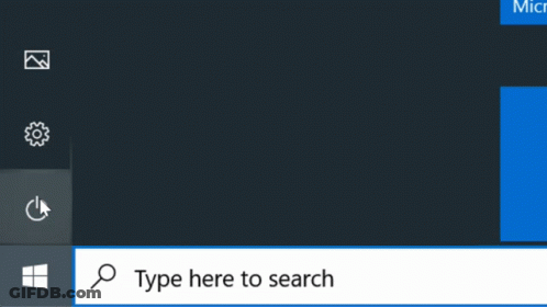A Screenshot Of A Windows Start Menu With The Option To Shut Down Highlighted GIF