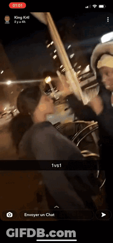 A Screenshot Of King Krti 'S Snapchat Shows A Man And A Woman GIF