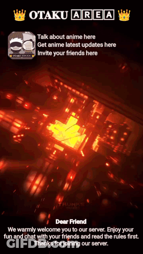 A Screenshot Of The Otaku Area App GIF