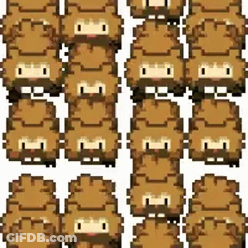 A Seamless Pattern Of Pixel Art Sheep On A White Background . GIF