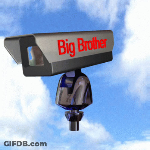 Security Camera Saying Big Brother In Red GIF
