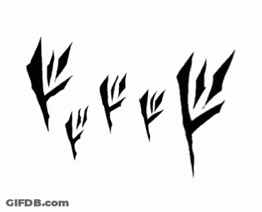 A Set Of Black And White Drawings Of A Bird 'S Feet On A White Background . GIF