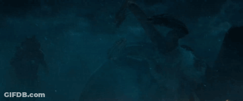 A Shadow Of A Dragon Is Flying Through The Air GIF