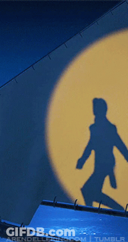 A Shadow Of A Person Is Projected On A Wall And The Website Tumblr Is Visible GIF