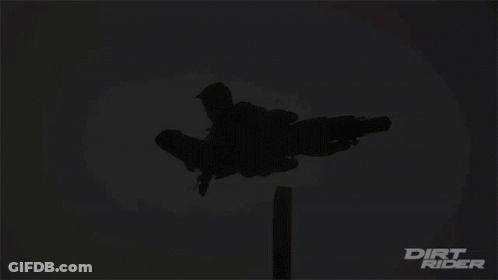 A Shadow Of A Person On A Dirt Bike With The Word Dirt Rider On The Bottom GIF