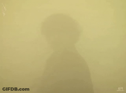 A Shadow Of A Person 'S Face Is Cast On A Wall GIF