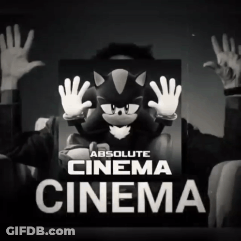 A Shadow The Hedgehog Poster For Absolute Cinema GIF