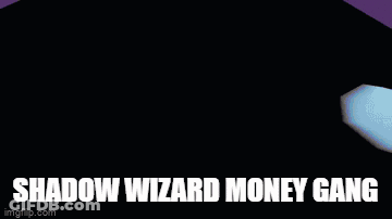 A Shadow Wizard Holding A Ring With The Words Shadow Wizard Money Gang Below Him GIF