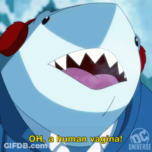A Shark Says Oh A Human Vagina In A Cartoon GIF
