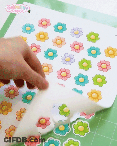 A Sheet Of Paper With Flowers On It That Says Bellona Design Co. On The Bottom GIF