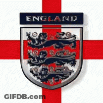 A Shield With The Word England On Top Of It GIF