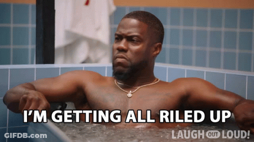 A Shirtless Man In A Bathtub Says I 'M Getting All Riled Up Laugh Out Loud GIF