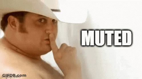 A Shirtless Man In A Cowboy Hat Is Making A Muted Gesture With His Finger . GIF