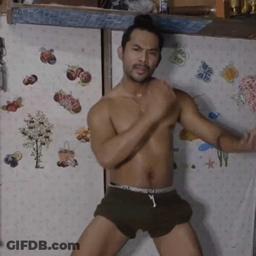 Shirtless Man In Calvin Klein Shorts GIF