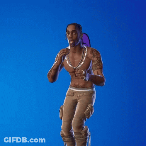 A Shirtless Man Is Dancing In A Video Game . GIF