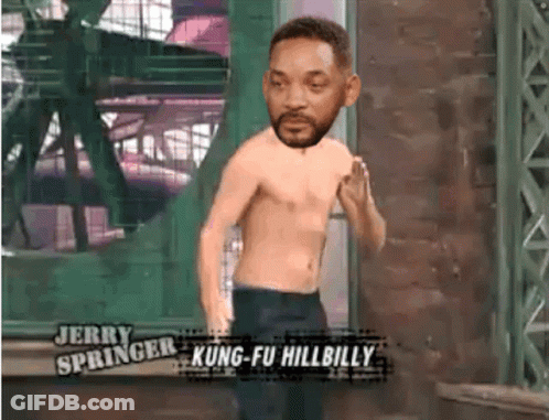 A Shirtless Man Is Standing In Front Of Jerry Springer Kung-Fu Hillbilly GIF