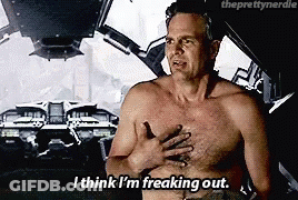 A Shirtless Man Is Talking About Being Freaking Out GIF