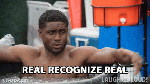 A Shirtless Man Laying In A Tub Of Ice With The Words Real Recognize Real Laugh Out Loud GIF