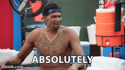 A Shirtless Man Sits In A Tub With The Words Absolutely Laugh Go Loud GIF