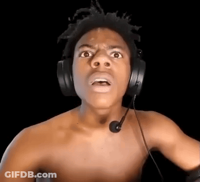 A Shirtless Man Wearing Headphones And A Microphone Is Making A Surprised Face . GIF