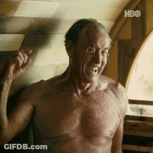 A Shirtless Man With A Hbo Logo On The Bottom Right GIF