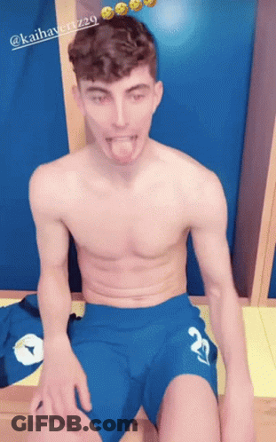 A Shirtless Man With The Number 20 On His Shorts GIF